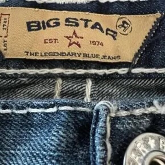 Big Star voyager loose fit distressed jeans size 34L - Picture 8 of 9